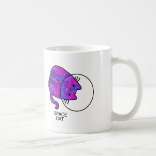 Caneca De Café Do "série do caneca-gato do gato espaço"