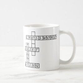 Caneca De Café Do silêncio palavras cruzadas por favor -