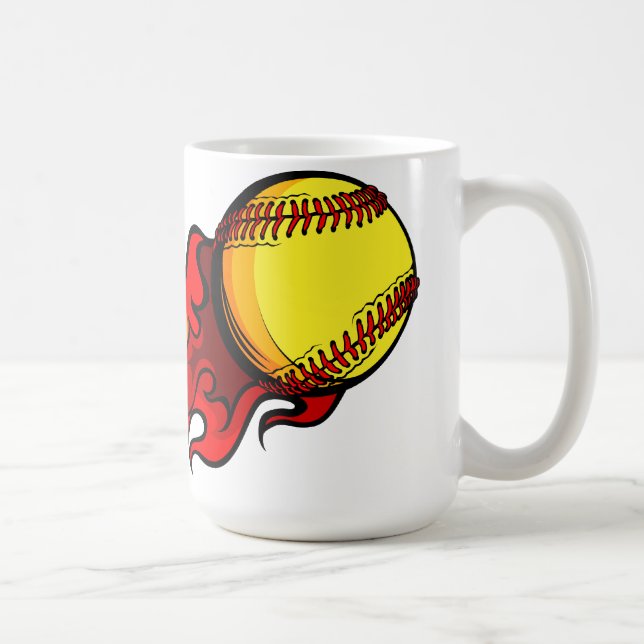 Caneca de café do softball do ardor Fastpitch (Direita)