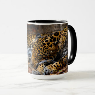 Caneca de café do sono Jaguar por Julie Everhart