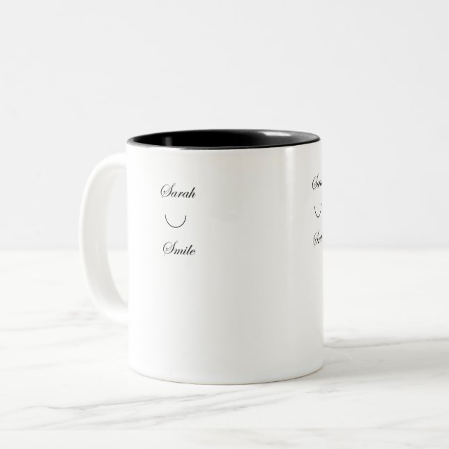 Caneca de café do sorriso de Sarah (Frente Esquerda)