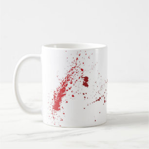 Caneca de café do Splatter do sangue
