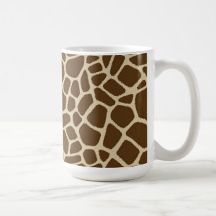 Caneca de café do teste padrão do girafa
