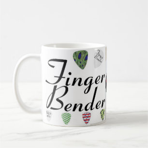 Caneca de Café do Tocador de Guitarra Dobra Dedos