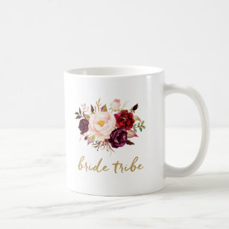 Caneca de café do tribo da noiva - floral, rosas