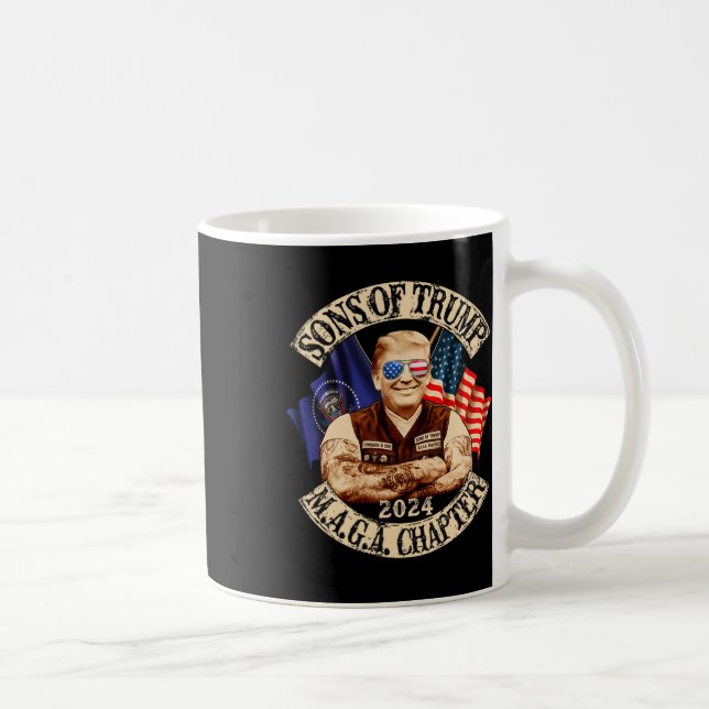 Caneca De Café Do Trump Maga Capítulo 2024 Engraçado  (Direita)
