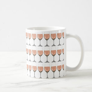 Caneca de café do vidro de vinho rosé