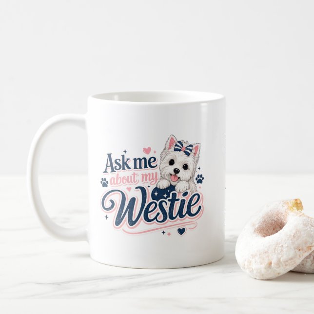 Caneca de Café do Westie (Com Donut)