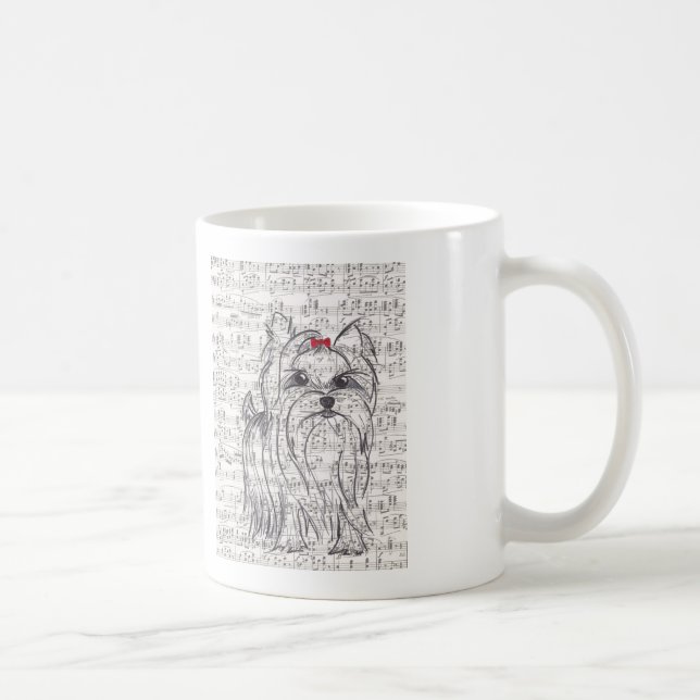 Caneca de café do yorkshire terrier de Yorkie (Direita)
