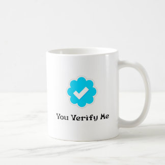 Caneca de café do #YouVerifyMe