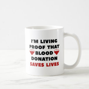 Caneca De Café Doação Sanguínea Salva Vidas