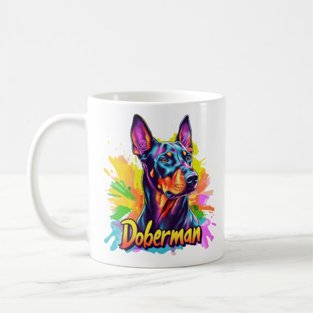 Caneca De Café Doberman (Esquerda)