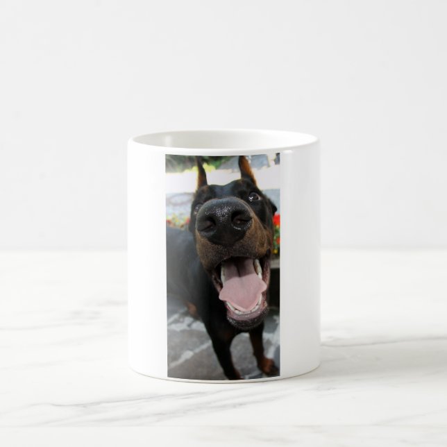 Caneca De Café Doberman engraçado (Centro)