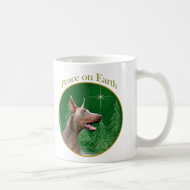 Caneca De Café Doberman Pinscher (isabella) Peace (Direita)