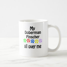 Caneca De Café Doberman Pinscher Walks Design