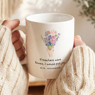 Caneca De Café Doce Apreciação Floral Sentimental para Professore