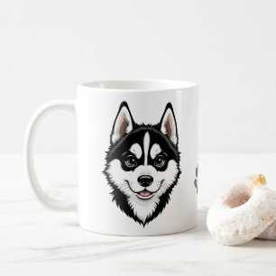 Caneca De Café Doce Cachorrinho Husky Siberiano