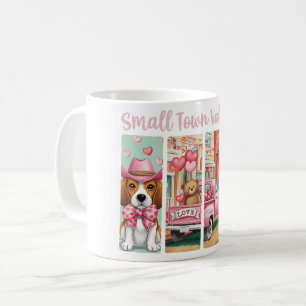 Caneca De Café Doce Caminhão Rosa Vintage Beagle Dia dos Namorado