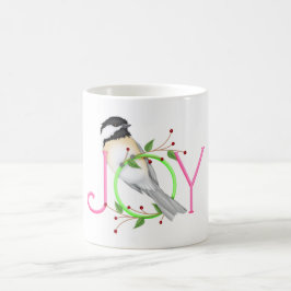 Caneca De Café Doce Chickadee "Alegria"