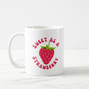 Caneca De Café Doce Como Morango
