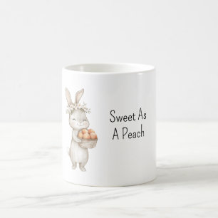 Caneca De Café Doce como um coelhinho de pêssego