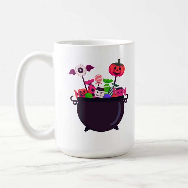Caneca De Café Doce de Halloween & Mistura Doce Assustadora (Esquerda)