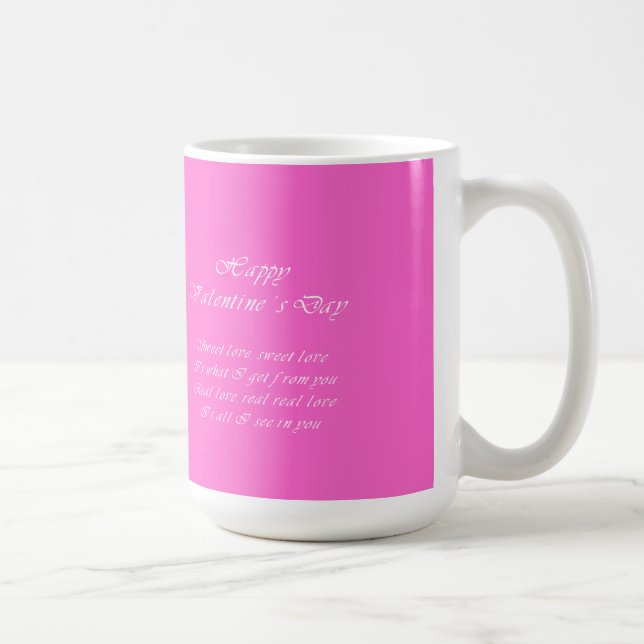 Caneca De Café Doce dia de os namorados de amor (Direita)