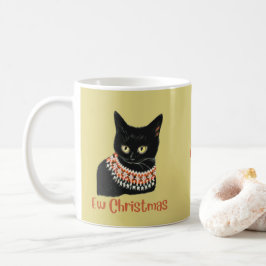 Caneca De Café Doce Feio Negro de Natal Personalizado