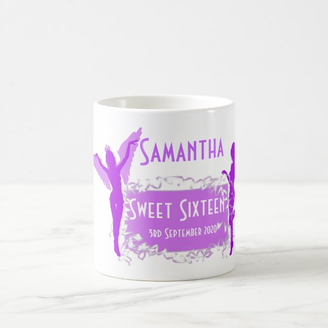 Caneca De Café Doce feminino personalizado dezesseis (Centro)