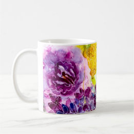 Caneca De Café Doce Fragilidade Moderna Aquarela Floral