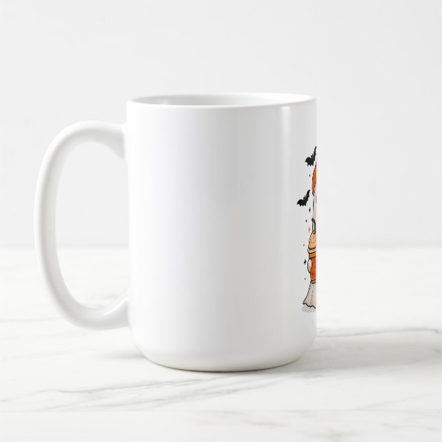 Caneca De Café Doce Ghost Halloween Design Mug. (Esquerda)