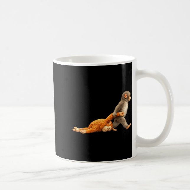 Caneca De Café Doce macaco bebê soco lutador macaco meme  (Direita)