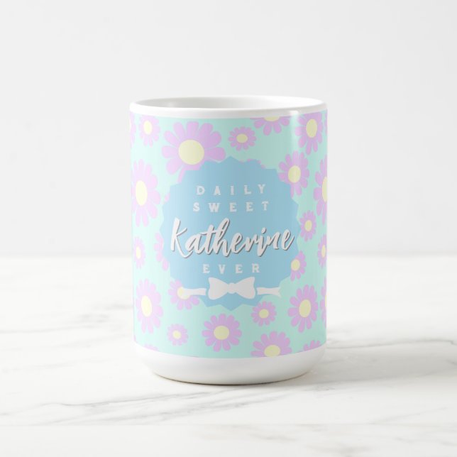 Caneca De Café Doce margarida Pastel Azul Cor-de-rosa Amarelo (Centro)