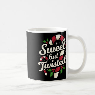 Caneca De Café Doce Mas Engraçado Natal Cane Xmas Torcido 