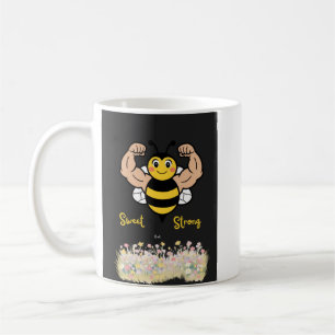 Caneca De Café Doce mas Forte – abeille mignonne
