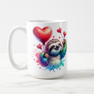 Caneca De Café Doce Namorados Sloth