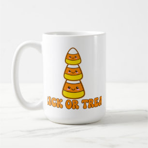 Caneca De Café Doce ou Travessura Candy Corn - Hall Kawaii Fofo