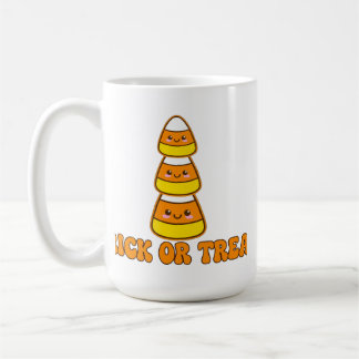 Caneca De Café Doce ou Travessura Candy Corn - Hall Kawaii Fofo