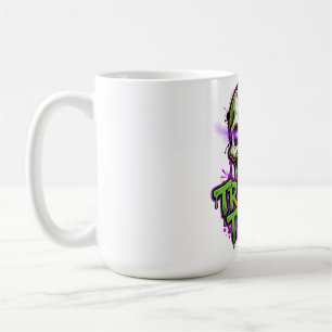 Caneca De Café Doce ou Travessura Crânio Halloween