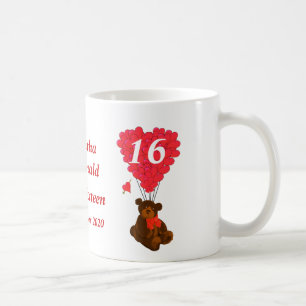 Caneca De Café Doce personalizado dezesseis do urso de ursinho