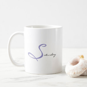Caneca De Café Doce Sábado Relaxar & Recarregar Decoração de Café