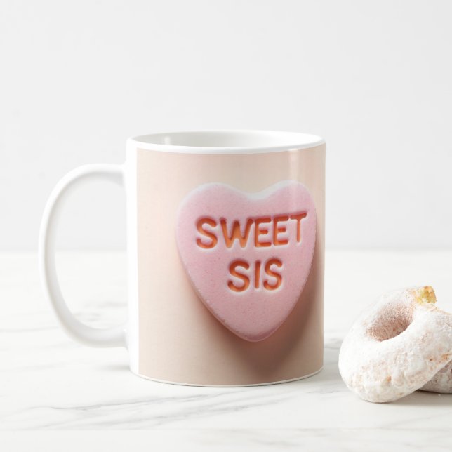 Caneca De Café Doce Sis Candy Heart (Com Donut)