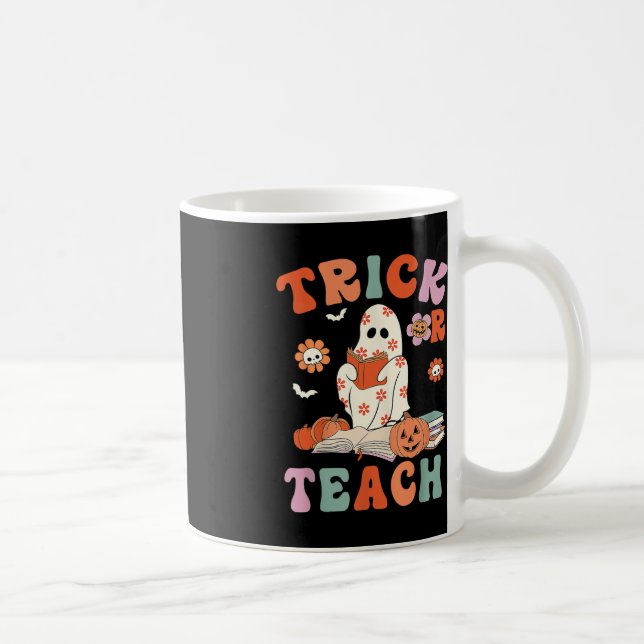 Caneca De Café Docente Ou Ensino Pó-Fantasma Floral H (Direita)