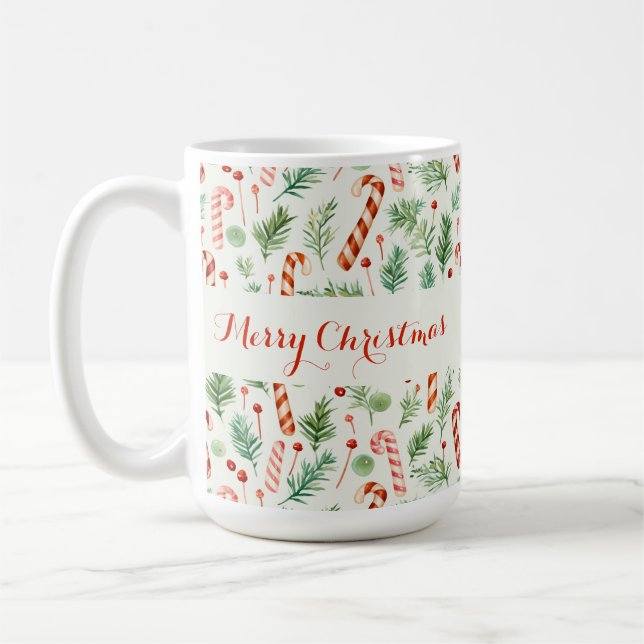 Caneca De Café Doces e Doces Doces Felizes Feliz Natal (Esquerda)