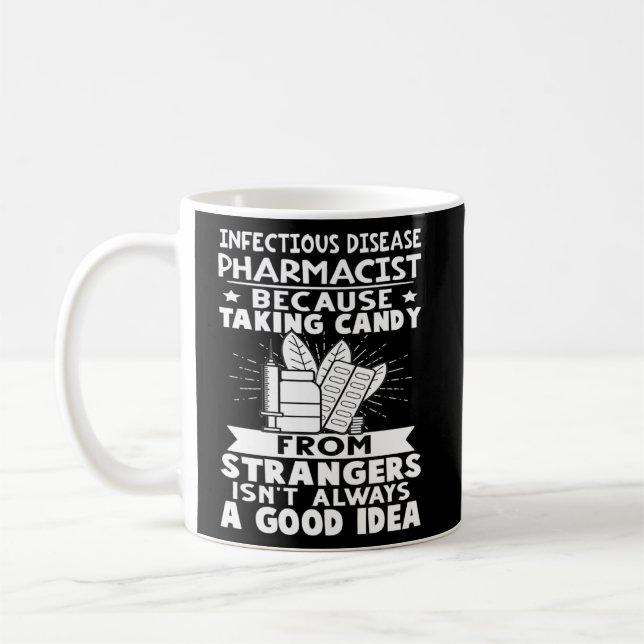 Caneca De Café Doces Farmacêuticos De Doença Infecciosa Provenien (Esquerda)
