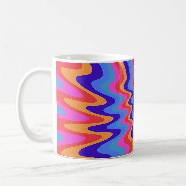Caneca De Café Documento de Trabalho Retroativo Hippie Trippy 196 (Esquerda)