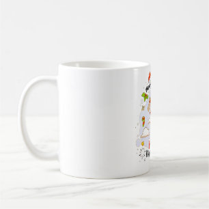Caneca De Café Dodles, esboços, desenhos animados, Natal