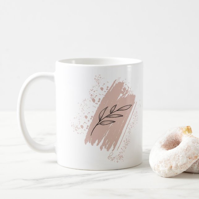 Caneca De Café Dodles Selvagens de Folha (Com Donut)