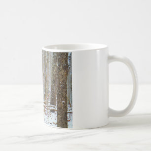 Caneca De Café Doe na neve, veado no lago Arrohouad