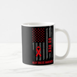 Caneca De Café Doença cardíaca Bandeira Americana É Doença do Cor